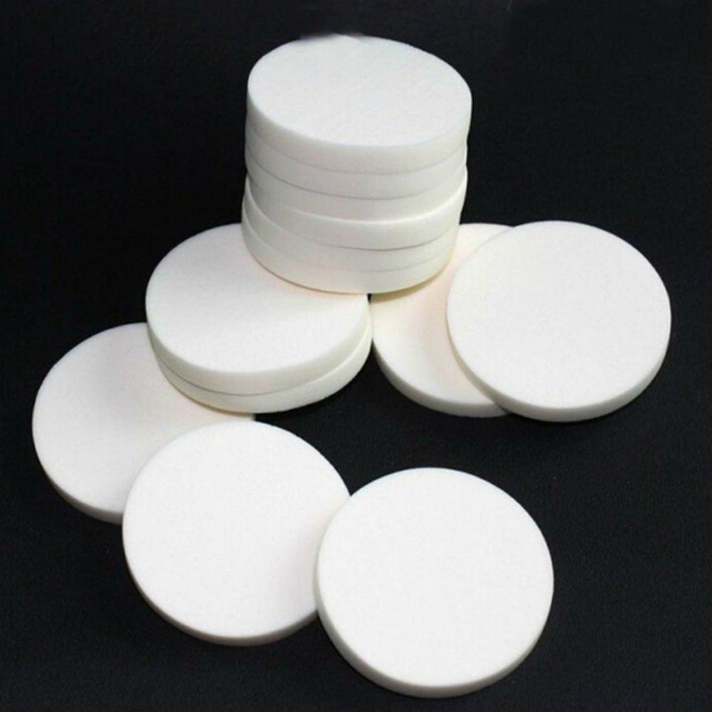 [Australia] - AKOAK 20pcs Round Make Up Facial Face Soft Sponge Cosmetic Puff Women Lady Beauty Makeup Foundation Powder Puff (WHITE COLOR/20) WHITE COLOR/20 