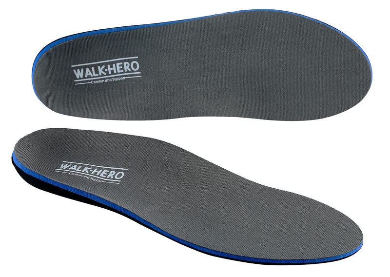 [Australia] - Plantar Fasciitis Feet Insoles Arch Supports Orthotics Inserts for Flat Feet, High Arch, Foot Pain Mens 13 - 13 1/2 Gray 