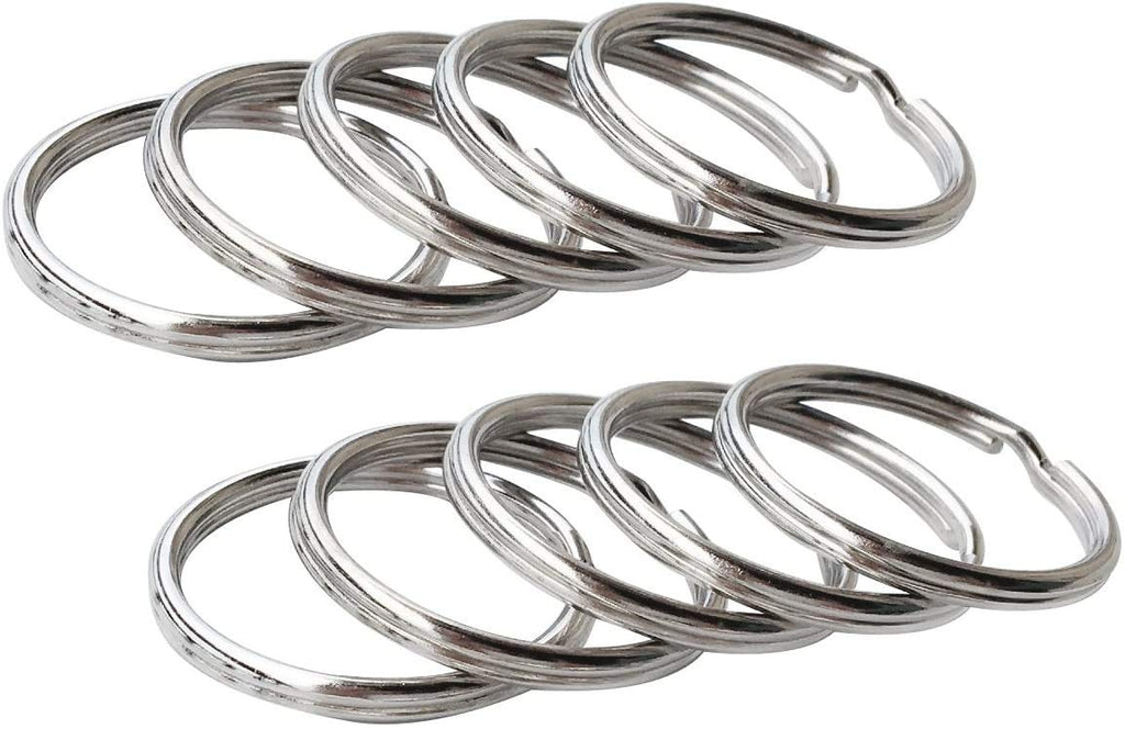 [Australia] - Key Ring/Key Chain, Split Round Metal Silver Keyring for Home/Car/Outdoor/Arts/Lanyards/CraftsKeys Organization (100 Pack 1.25 inches) 100 Pack 1.25" 