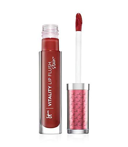 [Australia] - It Cosmetics Vitality Lip Flush Stain Hydrating Serum Gloss Stain, Wine Berry Flush, 0.11 oz / 3.40 ml 