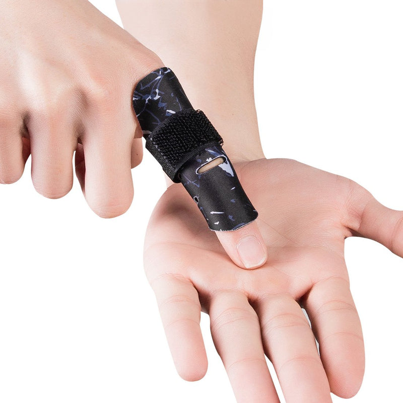 [Australia] - Kuangmi Finger Sleeve Support Protector Finger Splint Brace Pain Relief for Basketball Volleyball Baseball （S/M, Black) Small/Medium (Pack of 1) 