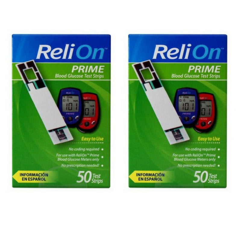 [Australia] - ReliOn Prime Blood Glucose Test Strips, 50 Ct (2 Pack) 