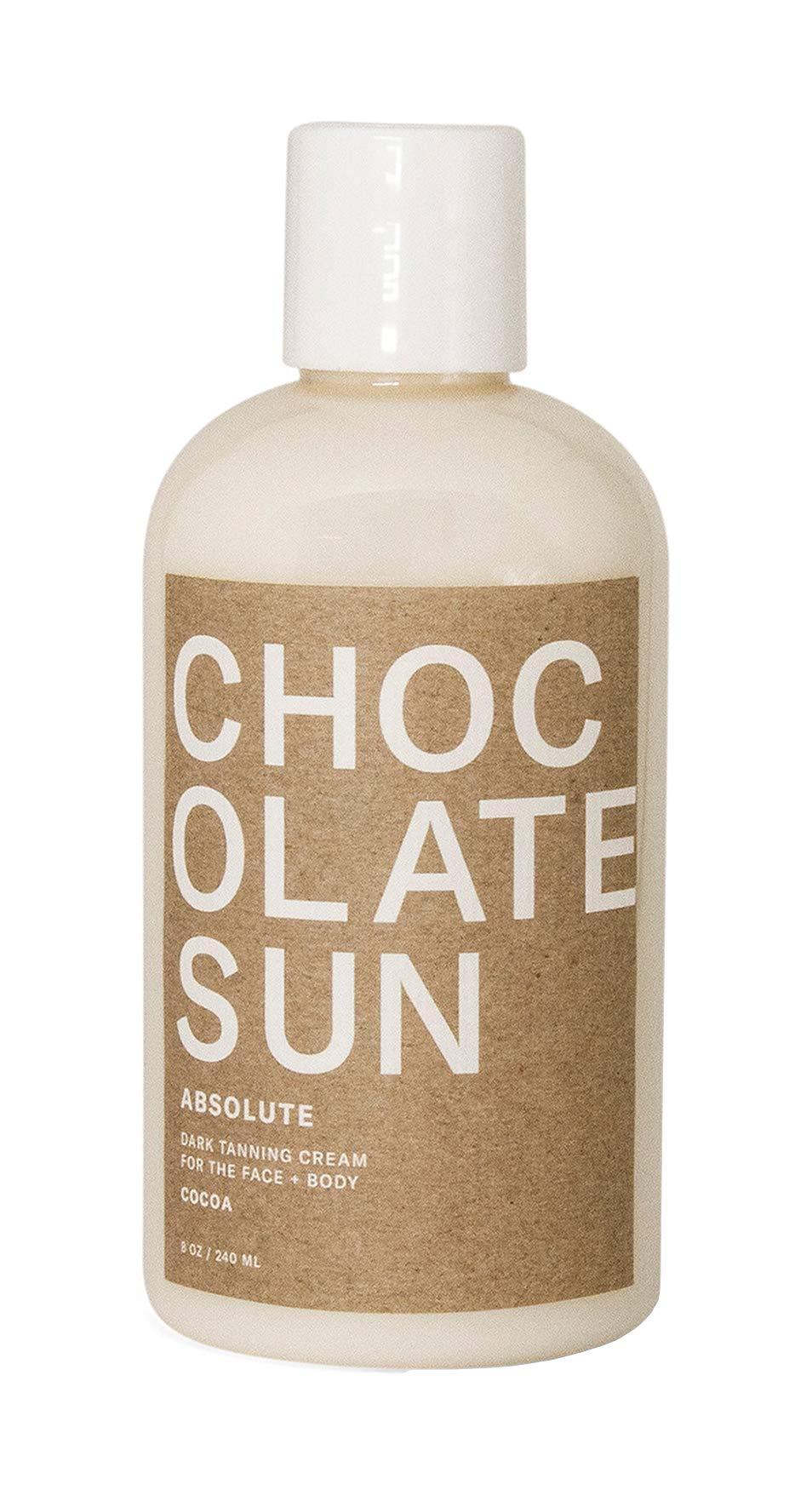 [Australia] - Chocolate Sun - Organic Absolute Dark Tanning Cream Face & Body (Dark Skin Tones, 8 oz) | Clean, Non-Toxic Sunless Tanning 