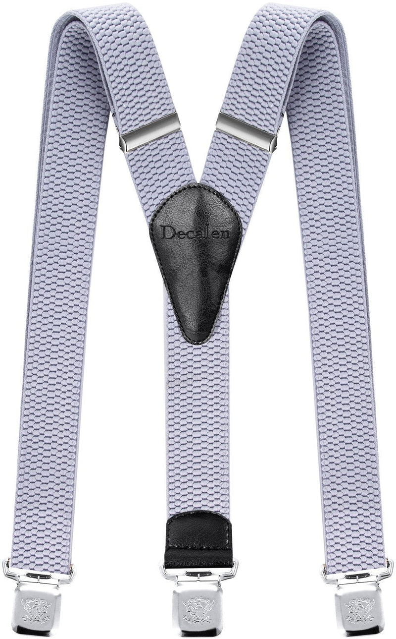 [Australia] - Mens Suspenders Very Strong Clips Heavy Duty Braces One Size Fits All Wide Y Shape Baby Blue 