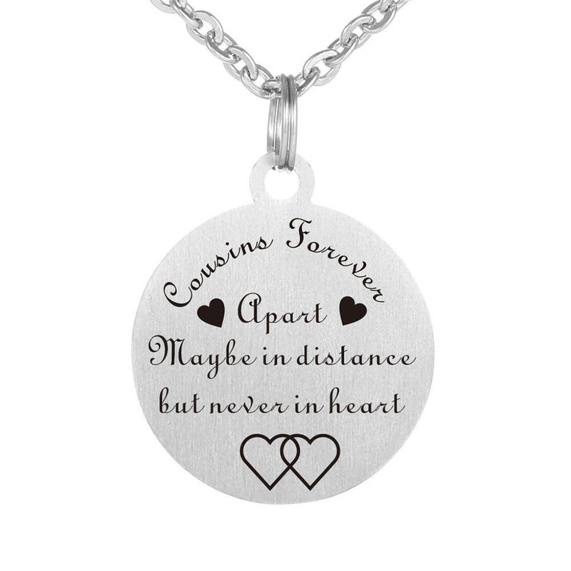 [Australia] - Kisseason Gift for Best Friends Sisters Forever Dog Tag Jewelry Keychain Pendant Necklace Cousins Forever 