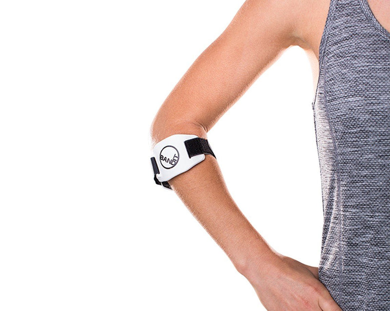 [Australia] - BANDIT - 18182 BandIT Therapeutic Elbow Bands, White, Elbow Support for Tennis Elbow and Golfer's Elbow Treatment Large 