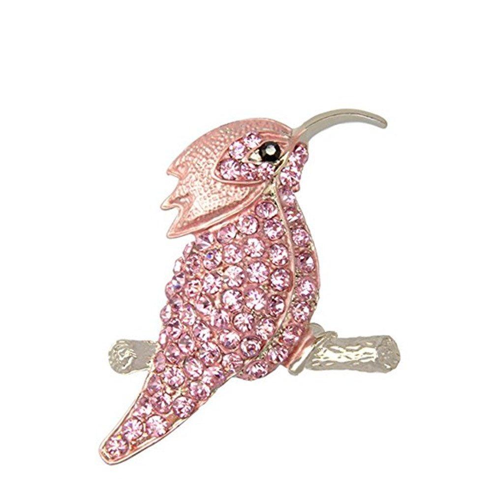 [Australia] - Reizteko Animal Brooch for Women Men Rhinestone Crystal Brooch Pins Silver Plated (Valentines Day Gift) (Bird) Bird 