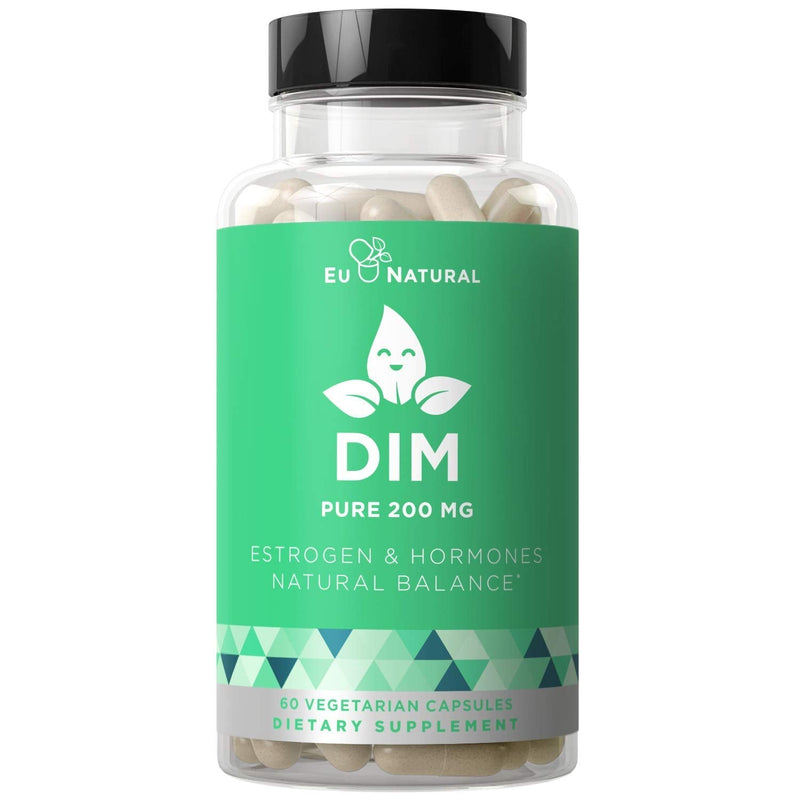 [Australia] - DIM Supplement Pure 200 Mg – Energy Fatigue & Stress Relief, Estrogen Balance, Menopause & Hot Flashes, Hormonal Support for Women – Enhanced Bioavailability BioPerine – 60 Vegetarian Soft Capsules 
