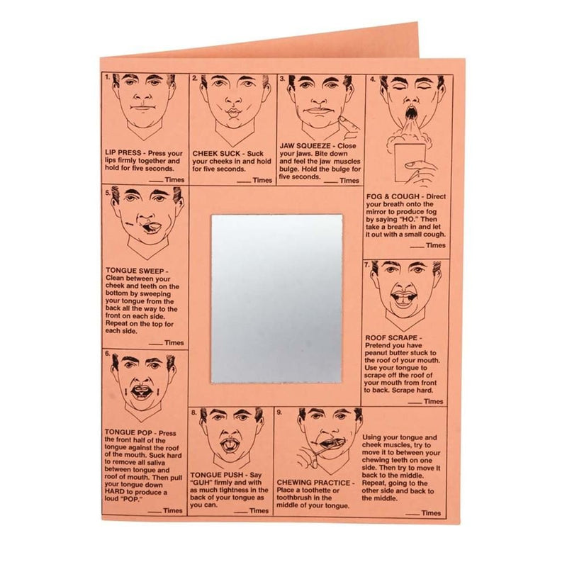 [Australia] - Swallowing Images Charts 1, Provides Swallowing Exercises and Mirror in One Chart, Reinforces Swallowing Exercises and Encourages Strengthening of Specific Muscles Groups Used in Swallowing, 10 Pack 