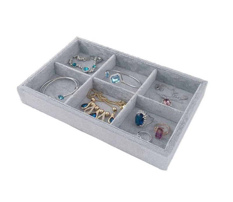 [Australia] - Jewelry Collection Organizer Stackable Multi Layer Storage Velvet 6 Grids 