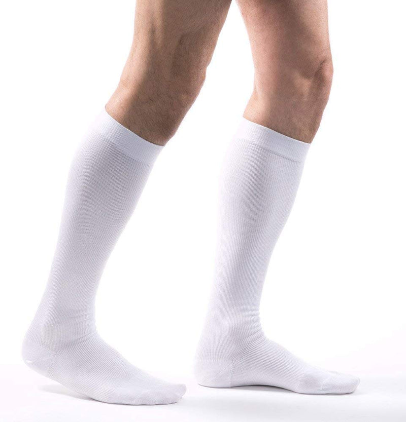 [Australia] - Allegro Unisex 15-20 mmHg Essential 107 Cotton Compression Support Sock, Comfortable Support Garments White X-Large 