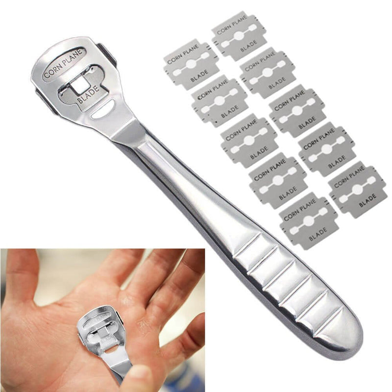 [Australia] - Hand Callus Remover, Palm Finger Thumb Callus Shaver Titania with 10 Blades for Removing Hard, Cracked, Dry Skin 