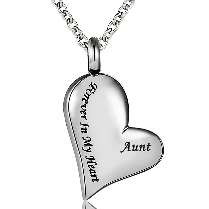 [Australia] - Cremation Urn Ashes Necklace Dad Forever in My Heart Stainless Steel Keepsake Waterproof Memorial Pendant Aunt 