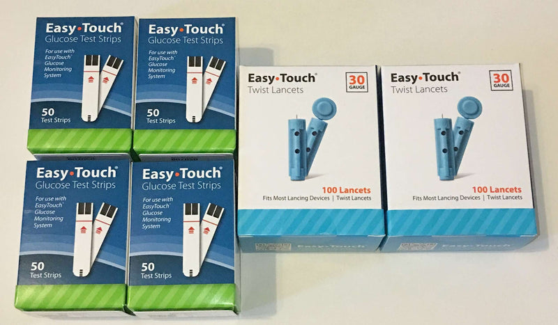 [Australia] - EasyTouch 200 Blood Glucose Test Strips (4 Boxes) & 200 Twist Lancets 30g (2 Boxes) 