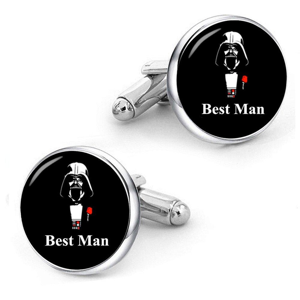 [Australia] - Kooer Classic Stylish Star Cuff Links Personalized Wedding Cufflinks Gift for Men Bestman 