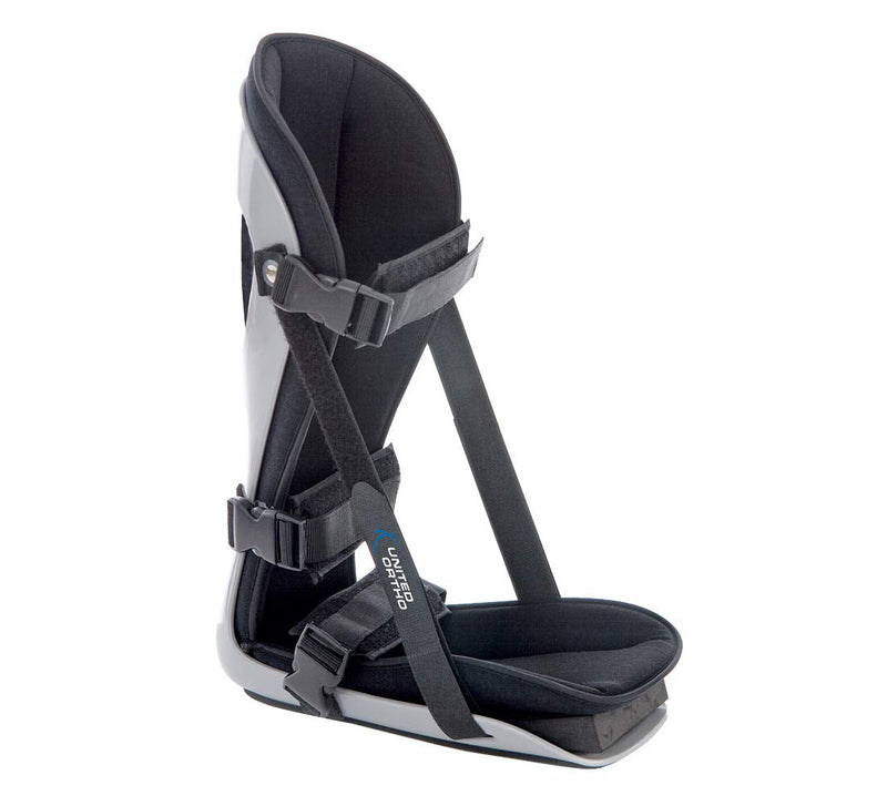 [Australia] - United Ortho Plantar Fasciitis Adjustable Leg Support Brace Fits Right or Left Foot for Soreness Relief, Foot Pain and Stretching, Large, Black 