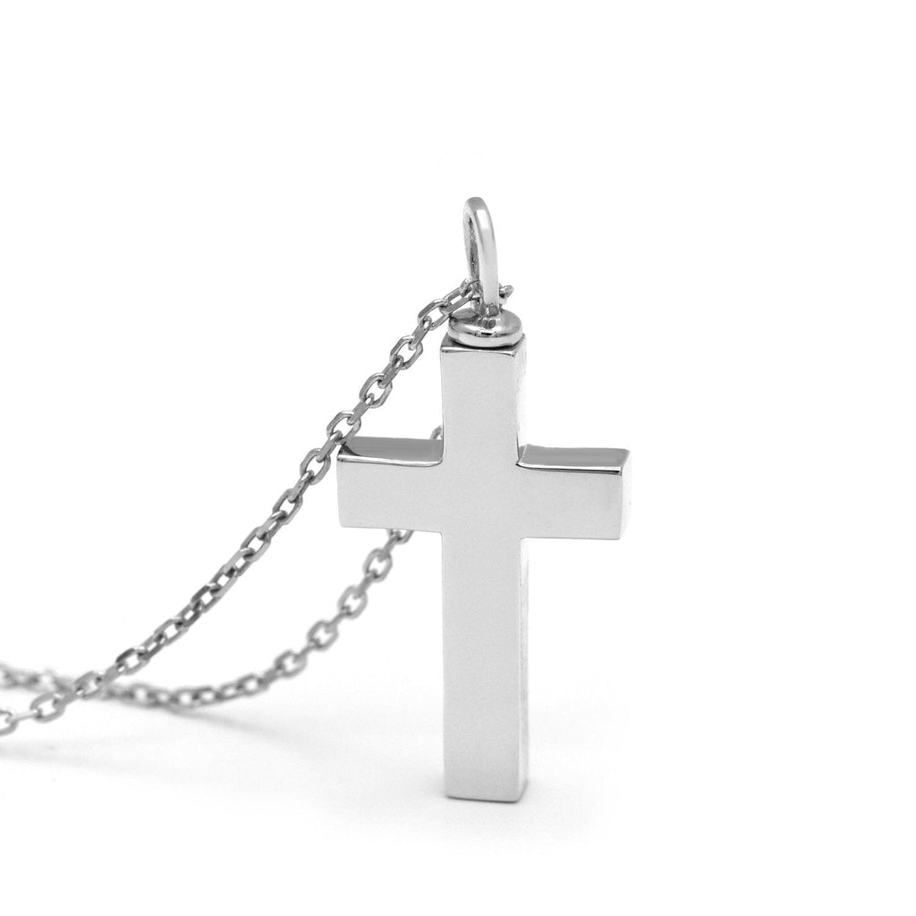 [Australia] - BEILIN Jewelry 925 Sterling Silver Urn Cross Necklace for Men for Women 