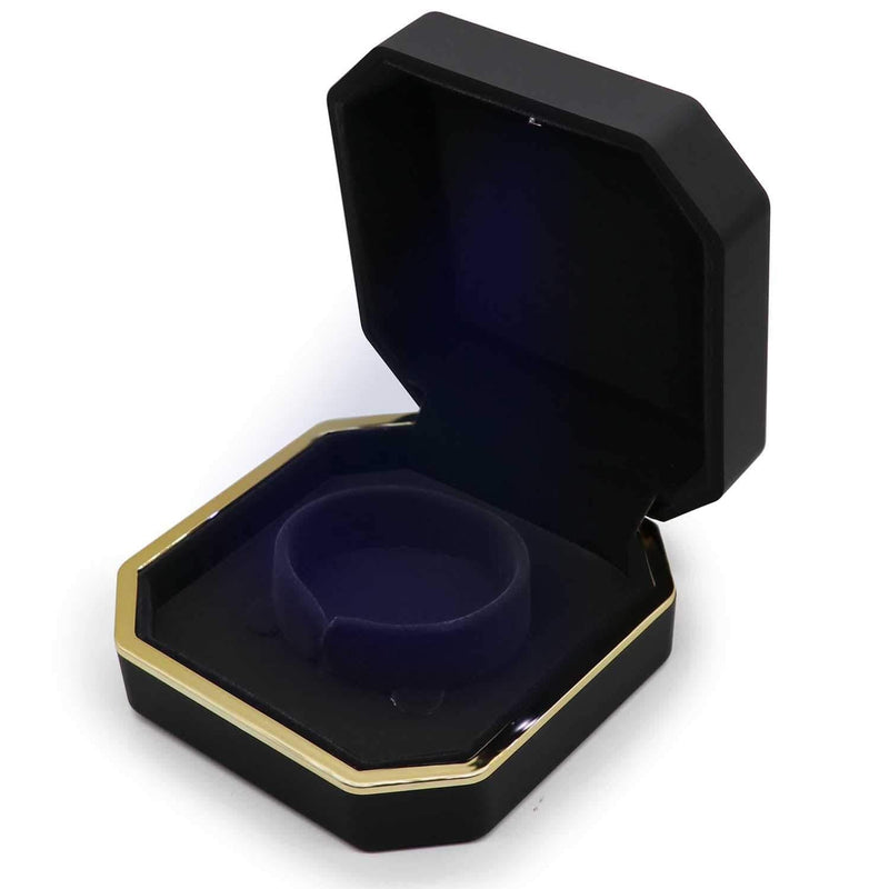 [Australia] - AVESON Luxury Bracelet Box, Velvet Jewelry Box Storage Case Organizer Holder with LED Light, Black 