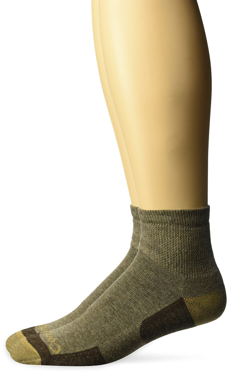 [Australia] - Comfort Toes unisex-adult Comfort Toes Men's Non Binding Diabetic 2 Pack Quarter Sock Large Fits Shoe Size 7-12 Mens , Womens Fits Shoe Size 8-12 Brown 