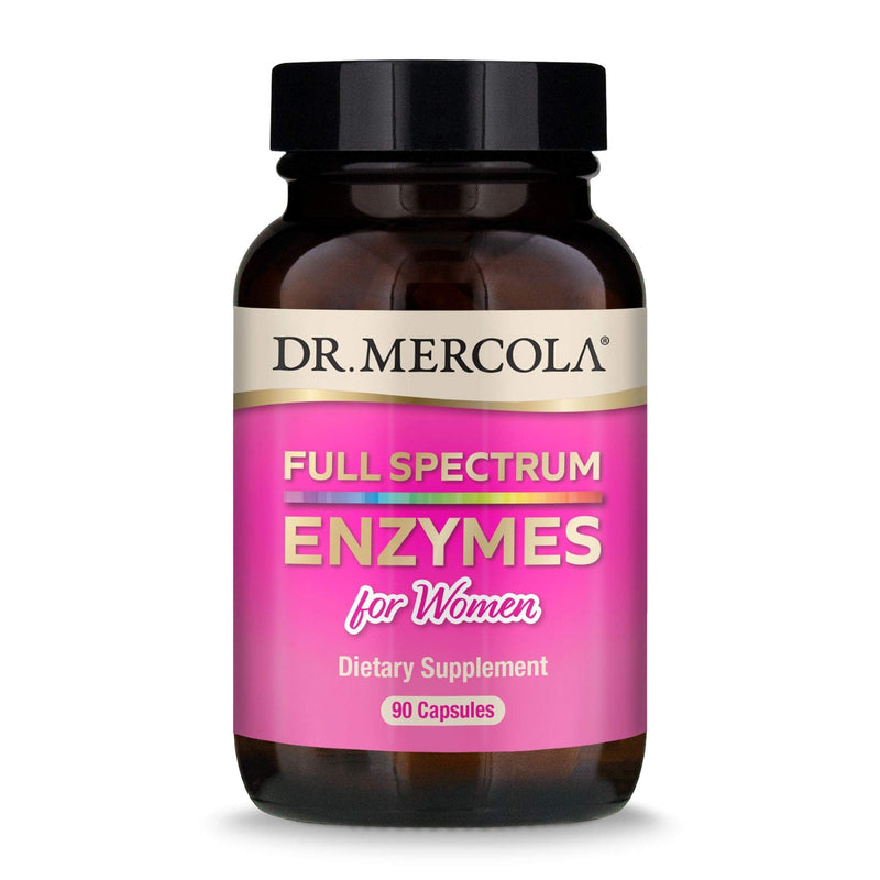 [Australia] - Dr. Mercola, Full Spectrum Enzymes for Women Dietary Supplement, 90 Servings (90 Capsules), Provides Digestive Support, Non GMO, Soy Free, Gluten Free 