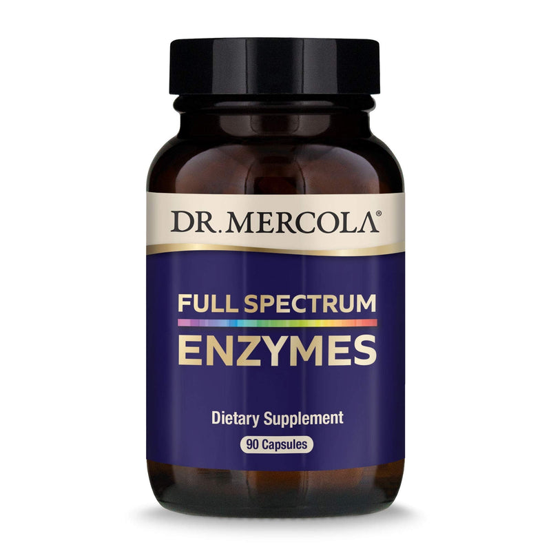 [Australia] - Dr. Mercola, Full Spectrum Enzymes Dietary Supplement, 30 Servings (90 Capsules), Digestive Support, Non GMO, Soy Free, Gluten Free 