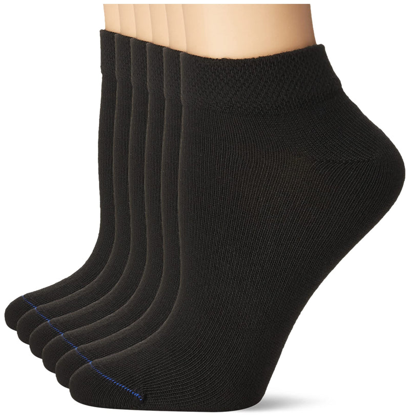 [Australia] - Dr. Scholl's Women's Diabetes & Circulator Socks - 4 & 6 Pair Packs Low Cut 8-12 Black 