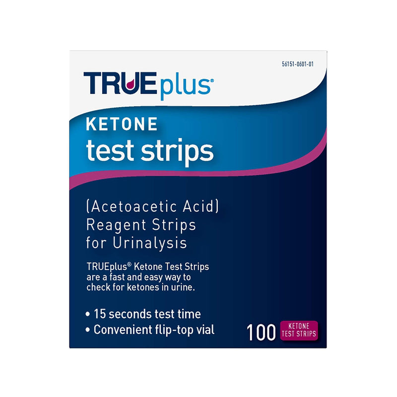 [Australia] - TRUEplus® Ketone Test Strips – Ideal for Low-carb dieters– Made in USA–Urinalysis Test Sticks (100) 100 