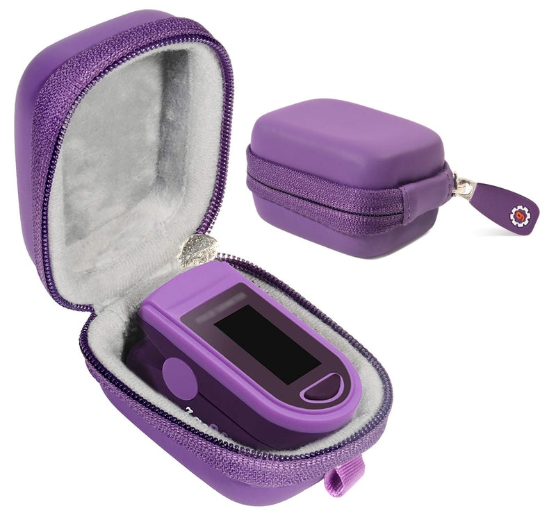 [Australia] - Fingertip Pulse Oximeter Case for Zacurate Pro 500DL, 500BL, Childrend; Facelake FL400 t. FL350, CMS500DA; mibest; ANKOVO, Santamedical, Innovo Deluxe, Santamedical, ANKOVO, CONTEC, Metene (Case only) Purple 