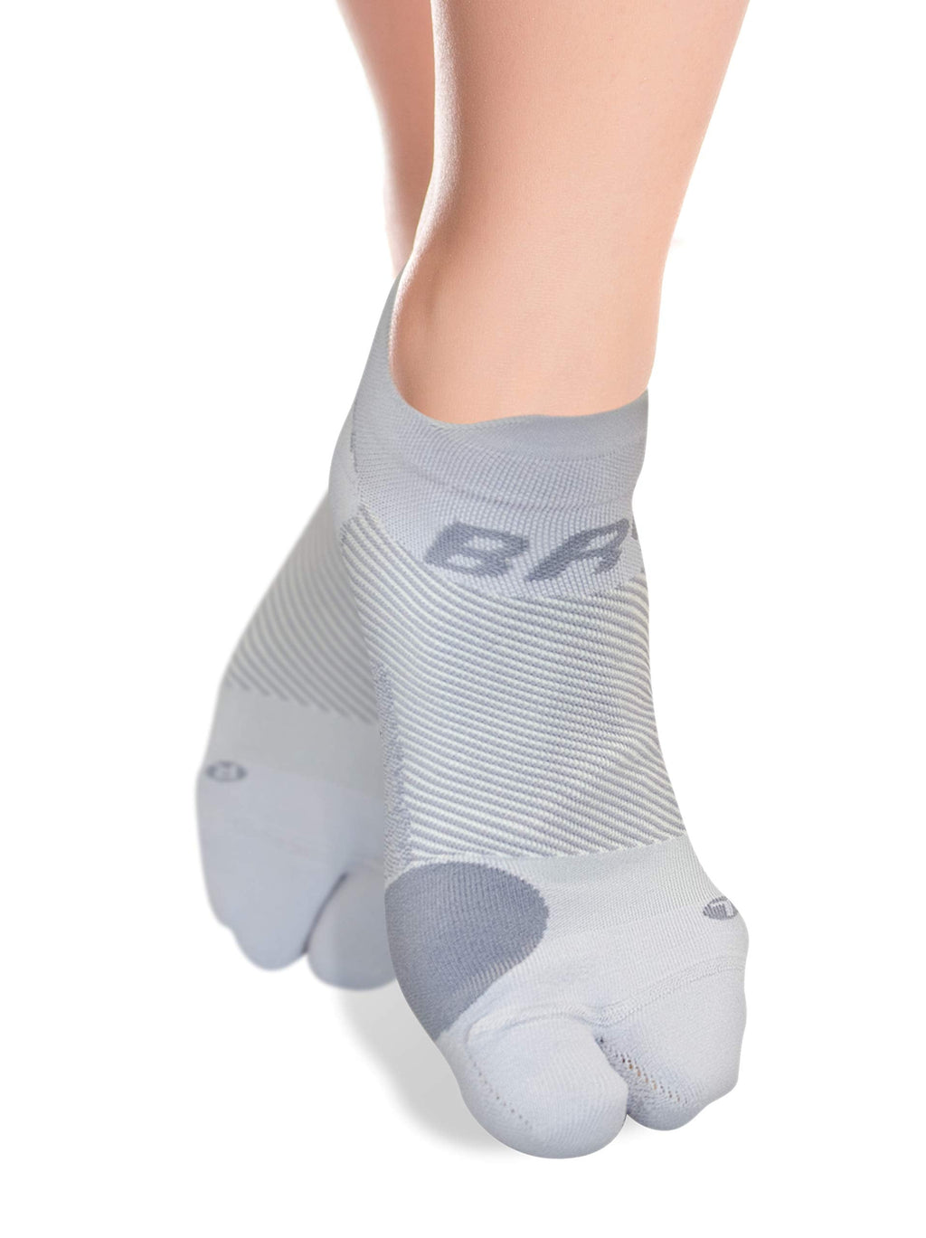[Australia] - Bunion Relief Socks by OrthoSleeve, Patented Split-Toe Design with a Cushioned Bunion Pad Separates Toes, Relieves Bunion Pain and Reduces Toe Friction (Grey, 1 Pair, Medium) Medium (1 Pair) Grey 