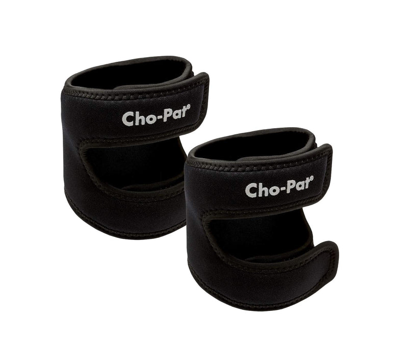 [Australia] - Cho-Pat Dual Action Knee Strap, Provides Full Mobility and Pain Relief for Arthritic, Weakened Knees, Tendonitis, Osgood Schlatter’s, Meniscus Tears, and Chondromalacia, Black, Small, 1 Pair 