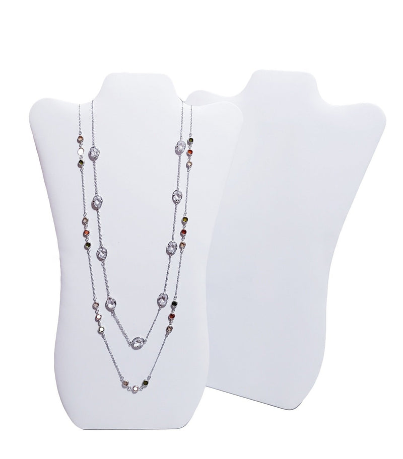 [Australia] - 2 pieces White Tall Curved Necklace Easel Display 14" 