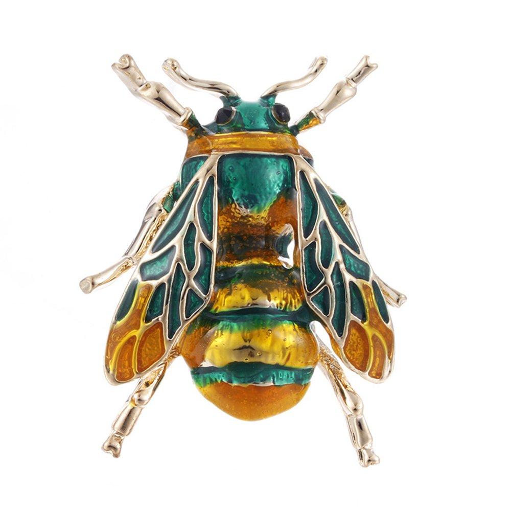 [Australia] - MINGHUA Enamel Cicada Collar Brooches Insect Corsage Brooch Pins for Unisex Clothing Accessories Green 