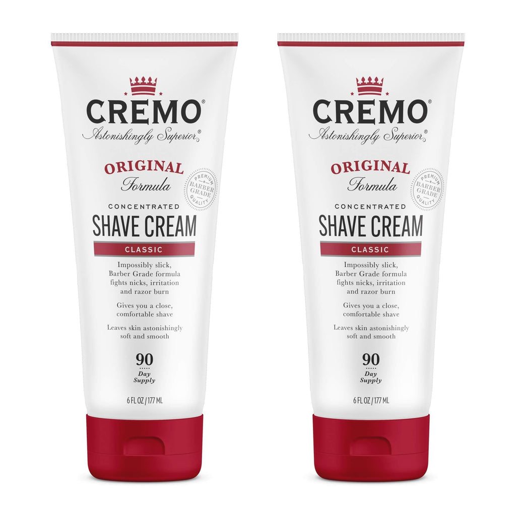 [Australia] - Cremo Barber Grade Original Shave Cream, Astonishingly Superior Ultra-Slick Shaving Cream Fights Nicks, Cuts and Razor Burn, 6 Oz (2-Pack) 