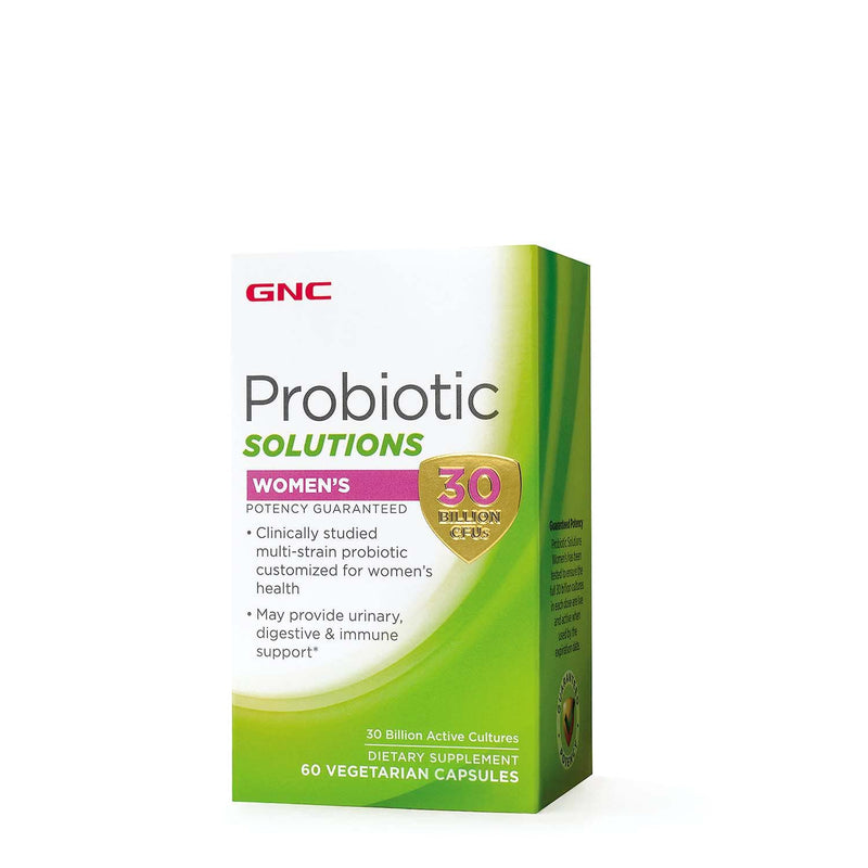 [Australia] - GNC Probiotic Solutions Women's | Clinically Studied Multi-Strain for Women, Supports Digestive and Immune Health, Vegetarian | 30 Capsules 60 Count (Pack of 1) 