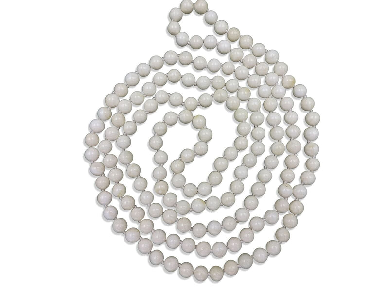 [Australia] - MGR MY GEMS ROCK! 60 Inch 8MM Genuine Mother of Pearl Endless Infinity Multi-Layer of Long Beaded Strand Necklace. Creamy white 