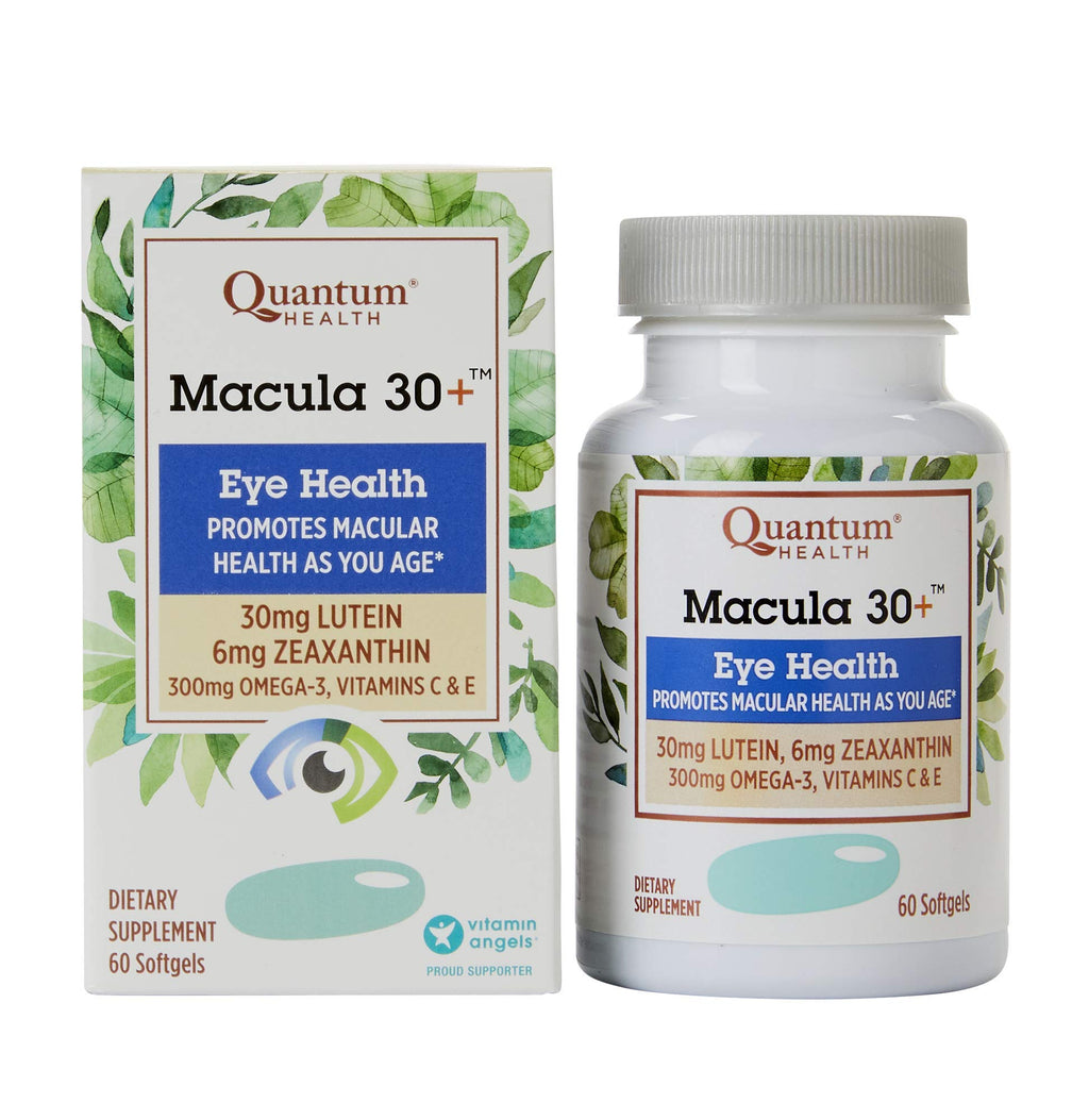 [Australia] - Quantum Health Macula 30+, 5:1 Lutein to Zeaxanthin Eye Support Supplement for Macular Health, with Zinc, Vitamins C and E, and Omega-3 Fatty Acids – 60 Softgels, 30-Day Supply 60 Count (Pack of 1) Macula 30+ 