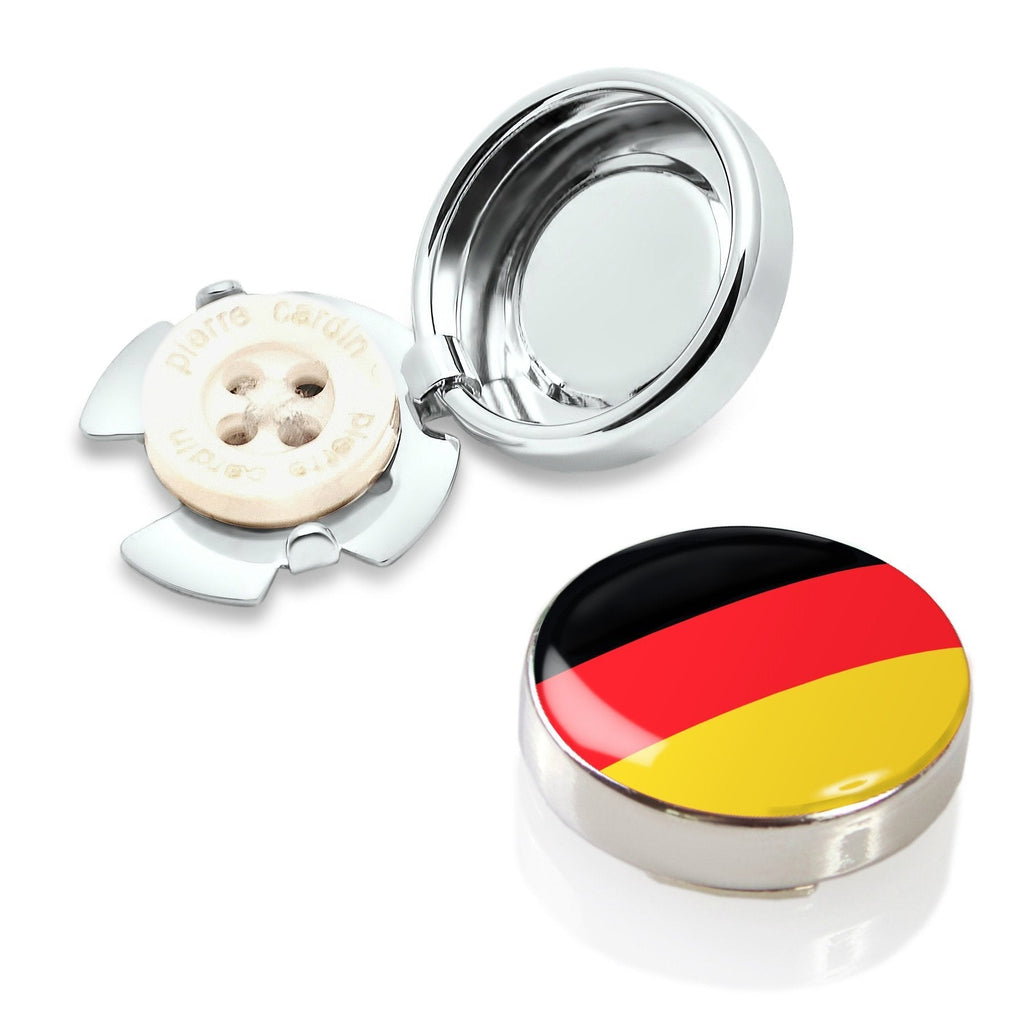 [Australia] - BUTTONCUFF World Flag Button Covers - Imitation Cuff Links for Any Shirt, Jacket or Collar Germany 18.0 Millimeters 