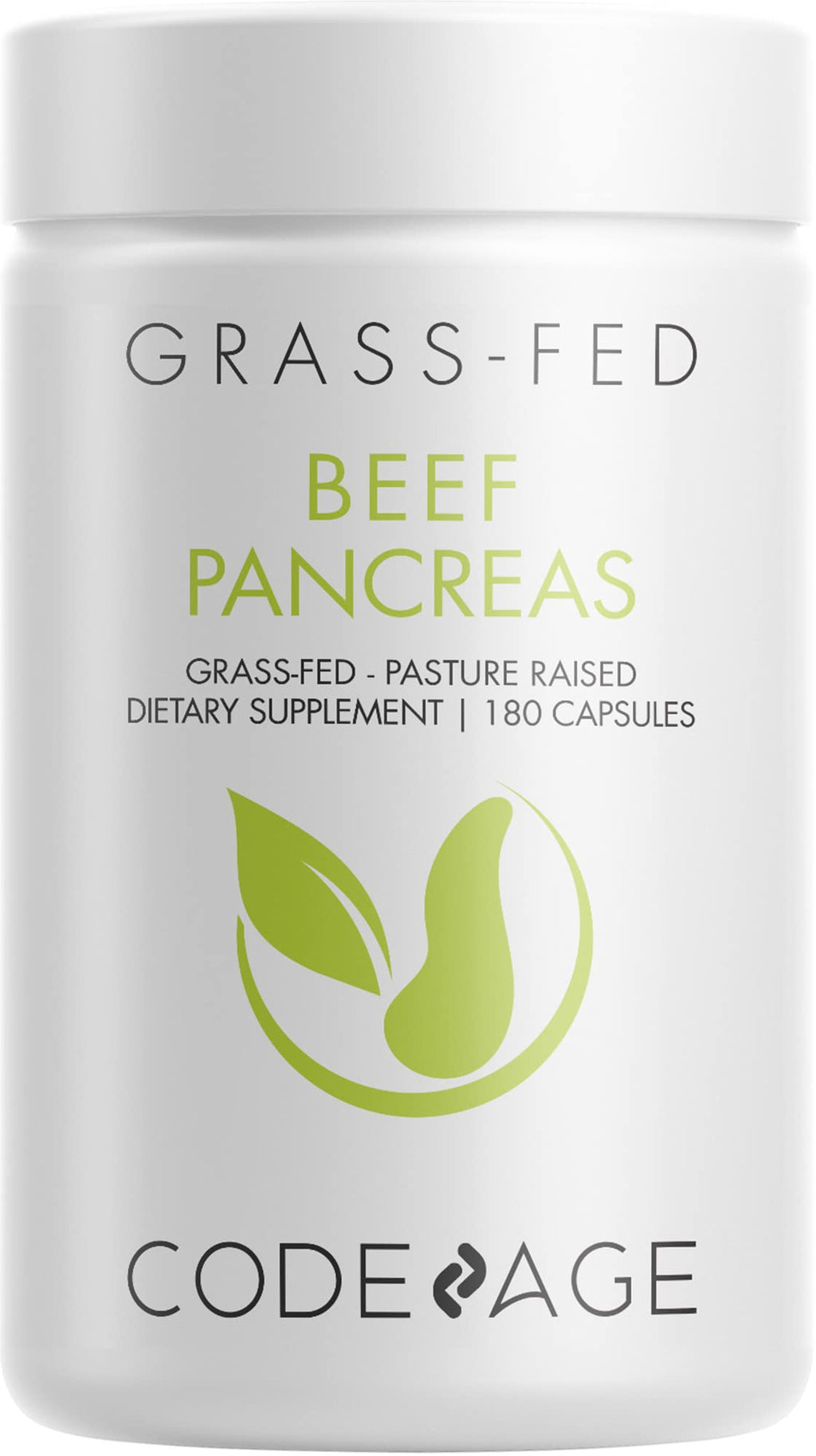 [Australia] - Codeage Grass Fed Beef Pancreas Supplement Glandulars - Freeze Dried, Non-Defatted Desiccated Beef Pancreas Pills – Pancreatic Enzymes Diet Meat - Pasture Raised Argentina Beef Vitamins - 180 Capsules 