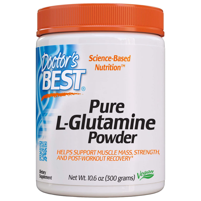 [Australia] - Doctor's Best Pure L-Glutamine Powder, Supports Muscle Mass, Strength & Post-Workout Recovery, Amino Acid, 300g 