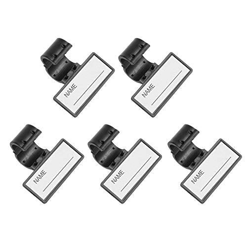 [Australia] - Beautyflier 5 Pcs Plastic Name ID Identification Tag Clip for Stethoscope Tube Replacement Accessories (Rectangle) 