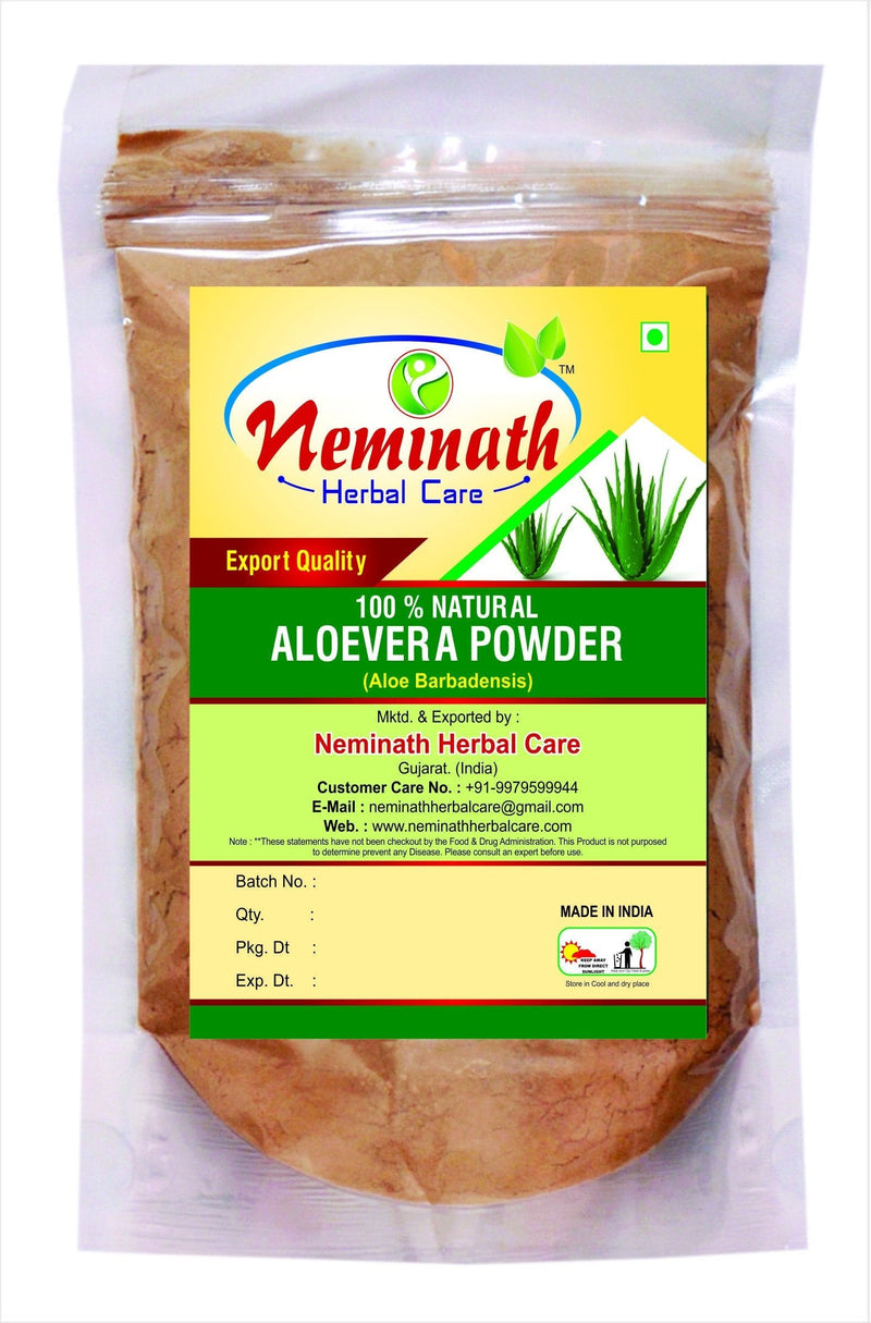 [Australia] - Natural Aloe-Vera Leaves Powder for SMOOTH HAIRS (ALOE BARBADENSIS) NATURALLY by Neminath Herbal Care (100g) 