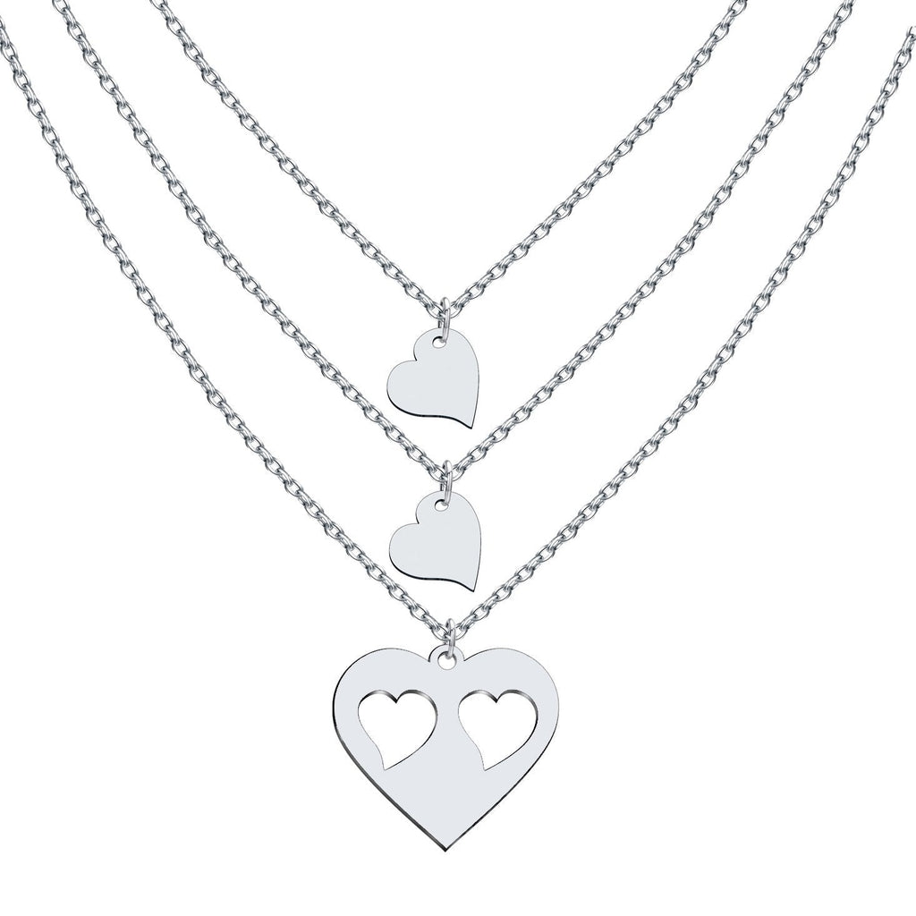 [Australia] - MYOSPARK Mother and Daughter Necklace Set Heart Cut Out Necklace from Daughter S-2 Daughter 