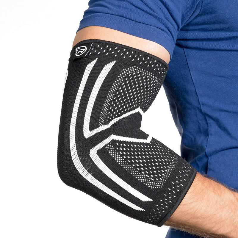 [Australia] - Elbow Compression Sleeve for Men & Women | Forearm & Elbow Sleeve for Weightlifting, Workout, Exercise, Golf & Tennis | Elbow Brace for Tendonitis, Arthritis, Bursitis, & Pain Relief Black Medium 