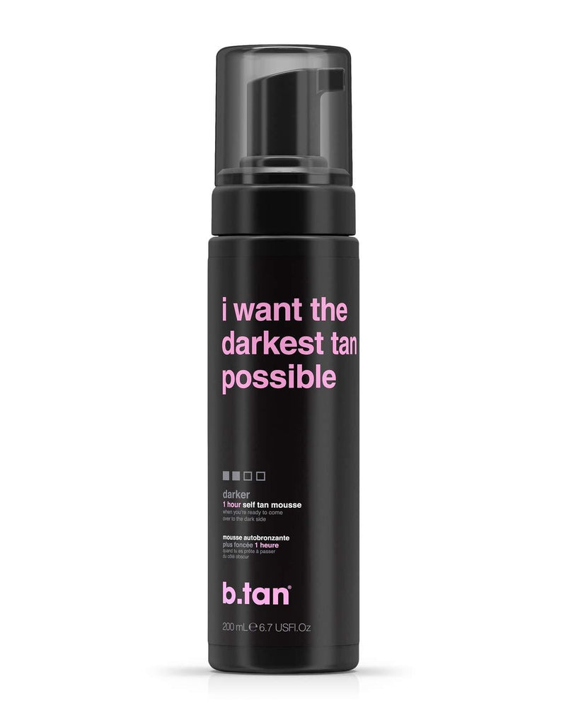 [Australia] - b.tan Self Tan Mousse - I Want The Darkest Tan Possible - Sunless Self Tanner For Fast, Dark Tan, 6.7 Fl oz 