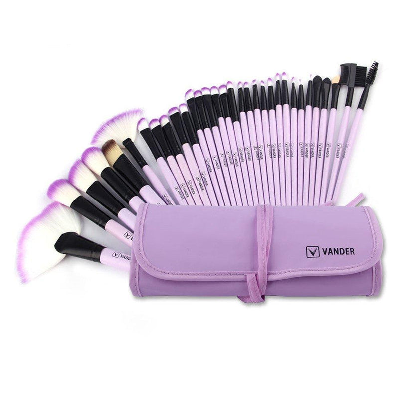 [Australia] - Make up Brushes, VANDER Professional 32pcs Makeup Brush Set, Makeup Brushes Set Foundation Blending Cosmetic Brush Set Kit,Purple Purple 