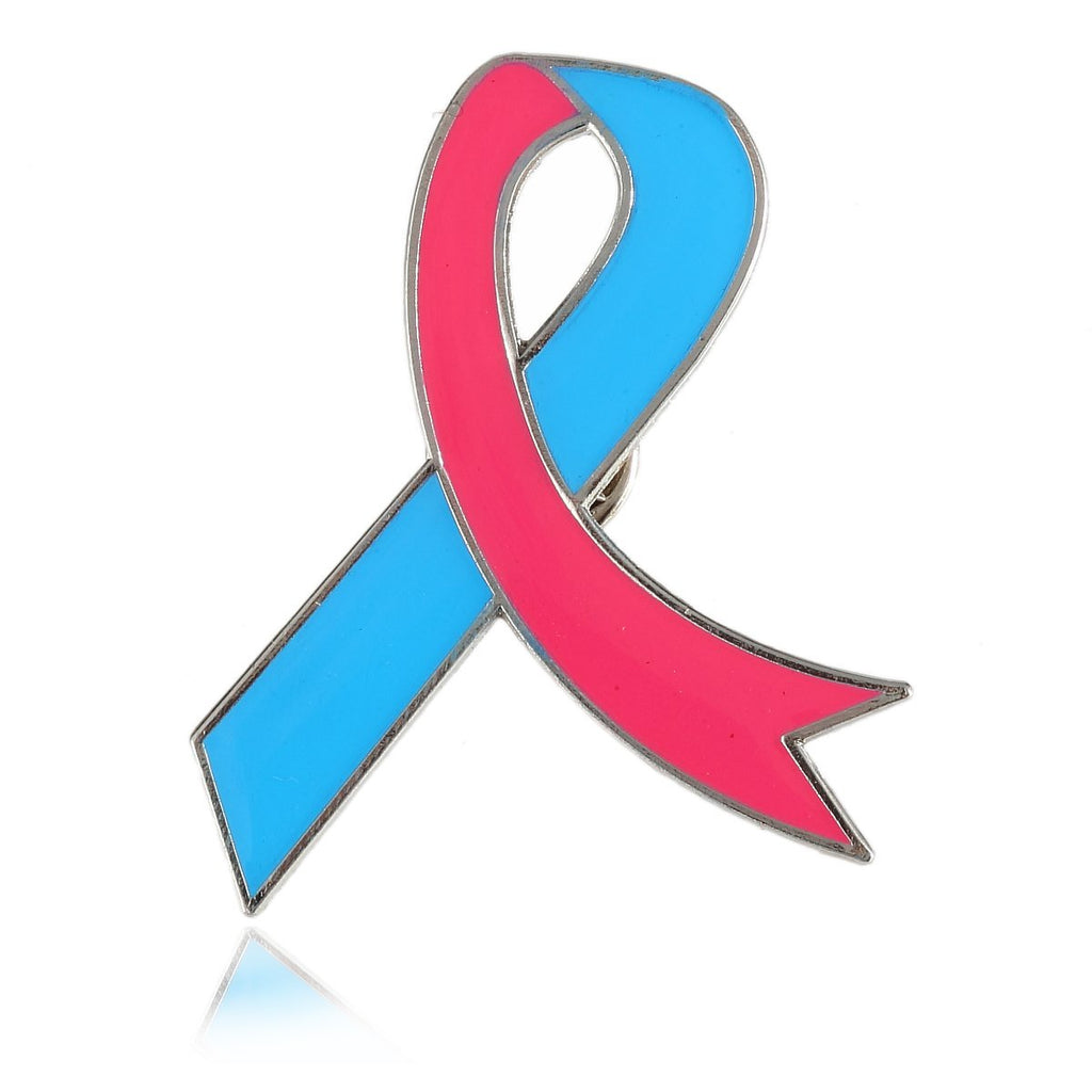 [Australia] - CMajor Pink&Blue Ribbon SIDS Awareness Enamel Lapel Pin 