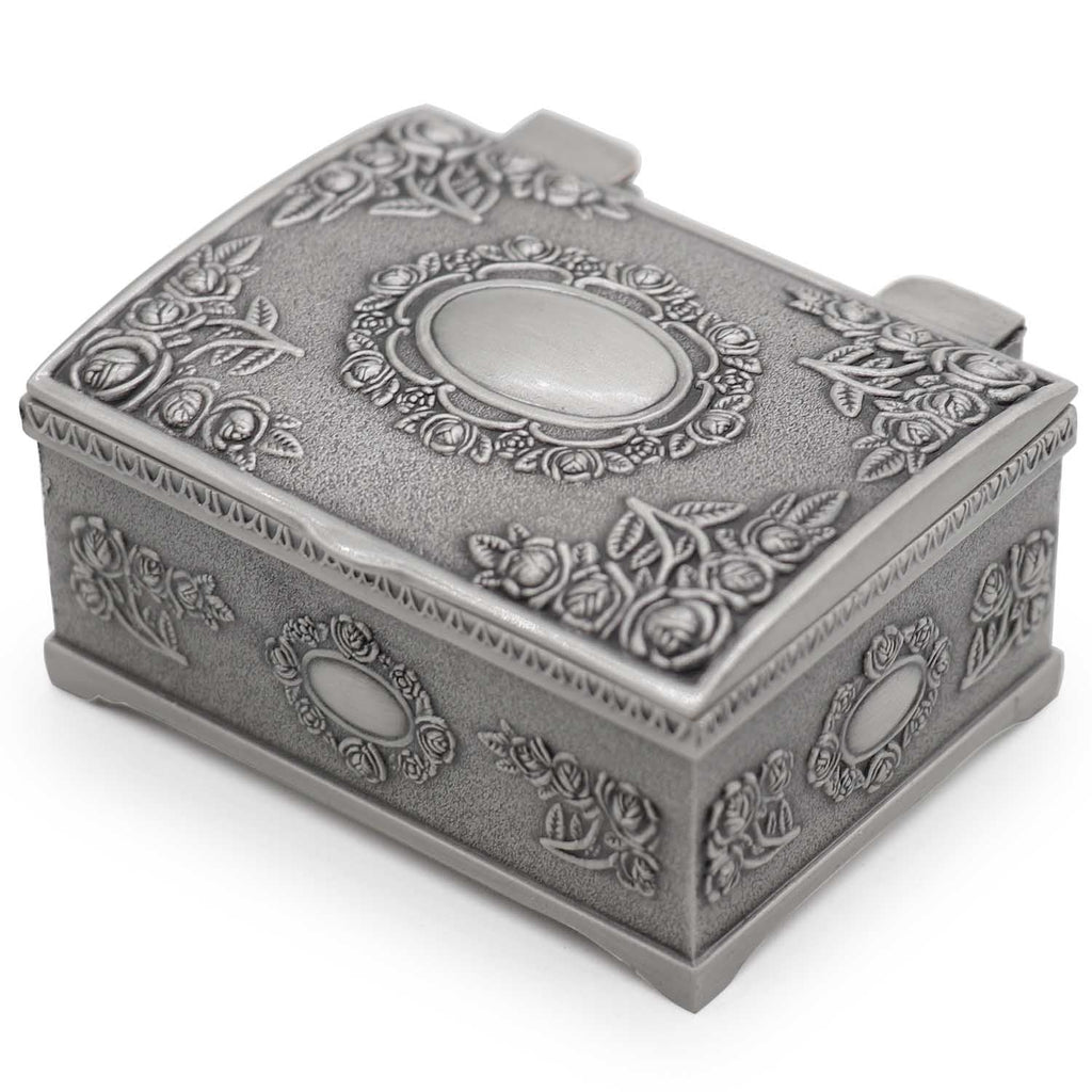 [Australia] - AVESON Small Rectangle Vintage Metal Jewelry Box Trinket Gift Box Chest Ring Case for Girls Ladies Women 