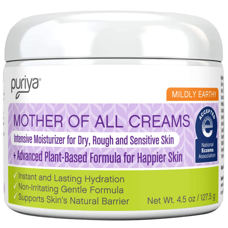 [Australia] - National Eczema Association Accepted Cream, Colloidal Oatmeal Lotion for Dry, Itchy Skin Relief, Ultra Gentle for Kids, Adults, Face, Hand, Puriya Mother of All Creams, Plant-Based Hydration 