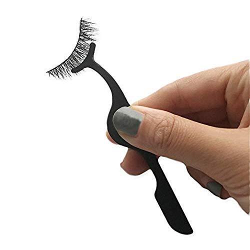 [Australia] - EIAKE False Eyelashes Applicator Tool Eyelash Extension Tweezers Remover Clip Tweezers Nipper (Black) Black 
