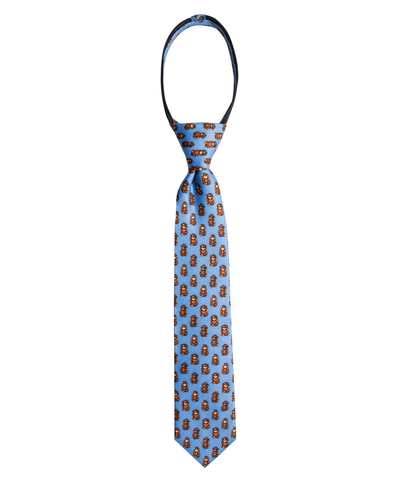 [Australia] - Wembley Boys boys Pre-tied Adjustable Zipper Neck Tie One Size Blue 